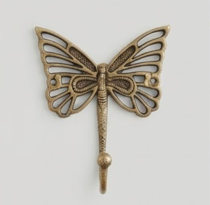 Handcrafted Butterfly Metal Wall <b>Hooks</b> Stylish Design Perfect For Home Decoration And Storage Organization Modern Wall Accent - Product Image 2