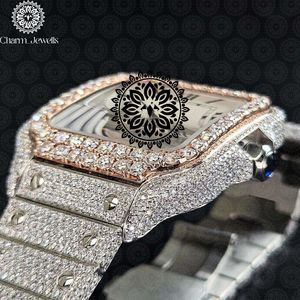 Charm_Jewells Luxury Women's Stainless Steel Square Analog <b>Watch</b> <b>Diamond</b> Bezel Sapphire Crystal Butterfly Clasp 30mm - Product Image 4