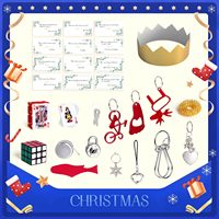 Kit de boîtes personnalisées vides gaufrées pour crackers de Noël avec chapeaux et blagues, emballage pour crème pour le visage, directement du fabricant