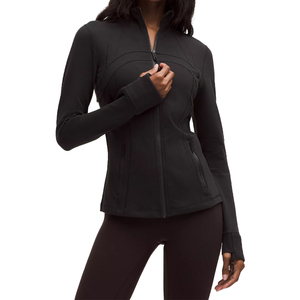 Women's Waterproof Workout Jacket Lightweight <b>Zip</b>-<b>Up</b> Athletic Running with Pockets Long Sleeve Gym Yoga Thumb Holes - Product Image 2