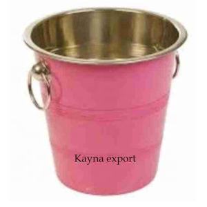 Cubo de champán de acero inoxidable pulido negro personalizado, enfriador de vino de metal y bandeja para servir Cubo de cerveza - Product Image 6