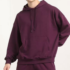 Ensemble survêtement homme en molleton bouclette épais OEM, coupe streetwear, avec impression numérique intégrale personnalisée en coton - Product Image 1