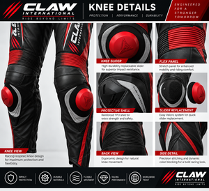 Traje de Motociclismo Unisex de Cuero Estampado CLAW INTERNATIONAL, Diseño de Bandera Americana, Manga Larga, Transpirable y de Secado Rápido - Product Image 4