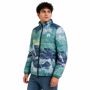 Chaquetas Acolchadas Estampadas para Hombre, Cortavientos, Ropa de Invierno, Cierre de Cremallera, Estilo Casual, Cuello Alto, Ropa Personalizada al por Mayor, OEM, B2B - Product Image 5