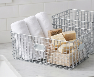 Fine Quality Metal Wire Storage <b>Basket</b> <b>Square</b> Stackable Simple Design Multi-Purpose Neatening Organization - Product Image 5