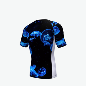 Rashguard de BJJ MMA para Hombre, Manga Corta, Compresión UPF50+, Impermeable, Ecológico, 220g, Spandex, Antidesgarro, No-Gi, Grappling, Adultos - Product Image 4