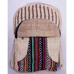 Mochila Artesanal Unisex de Tamaño Mediano, 100% Algodón, Estilo Vintage, Ligera, 20L, Cierre de Cremallera y Hebilla, con Logotipo Artesanal, para Viaje - Product Image 6