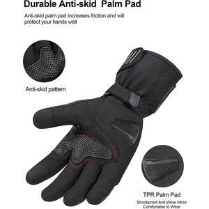 Guantes de Motociclismo de Cuero de Alta Calidad, Antideslizantes, de Protección Completa para los Dedos, para Deportes al Aire Libre, Ciclismo, Unisex - Product Image 2