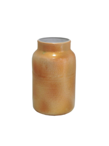 Modern Amber Glaze Metal Flower <b>Vase</b> Artesign FF2451 Eco-Friendly Handmade Tabletop Centerpiece Home Decor 1 Piece - Product Image 2