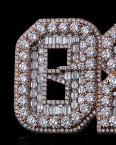 Custom Name GSM Moissanite <b>Pendant</b> Baguette Cut Jewelry <b>Initial</b> <b>Pendant</b> Iced Out Hip Hop Jewelry Gift For Her - Product Image 6