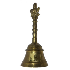 Antique Nautical Vintage Brass Hand Bell Golden Polished Metal Brass Bell For Puja Use At Wholesale Price - Product Image 5