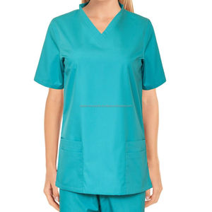 Cuidado de la salud profesional de manga corta médico enfermera túnica camisa Scrub Top venta al por mayor Europa Unisex personalizable uniforme 7 días - Product Image 4