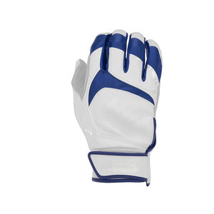 Breathable Leather Full Finger Baseball Gloves White <b>Blue</b> Hook And Loop Closure Adult Right Handed All Seasons Baseball Gloves - Product Image 4