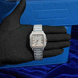 Diseño de lujo con reloj de diamantes de moissanita de calidad superior para hombres y regalos con precio razonable de la India - Product Image 3