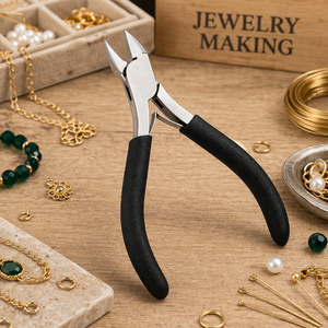 Precision Diagonal Cutting Pliers Black Handle Stainless Steel Tapered Baguette Cut for Jewelry DIY <b>Craft</b> Work - Product Image 6