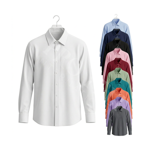 เสื้อเชิ้ตคอปกติดกระดุมสำหรับฤดูร้อนเสื้อเชิ้ตลำลองผ้าฝ้ายน้ำหนักเบาระบายอากาศ - Product Image 1