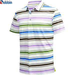 คอลเลคชั่นฤดูร้อน เสื้อโปโลผู้ชายลายทางเทรนด์ใหม่ ปักโลโก้ตามสั่ง เสื้อโปโลผู้ชายลำลองสำหรับผู้ชาย ชุดกีฬา - Product Image 5