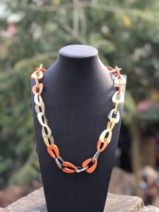 Collar de Cuerda con Cuentas de Cuerno de Búfalo Genuino Hecho a Mano por MN EXPORTS, Joyería Tribal Étnica de Moda, Modelo MNE-1492 - Product Image 4