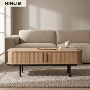 Table basse en bois moderne et durable avec rangement, design Mu-ji, meubles de salon Nuhoom, rectangulaire - Product Image 3