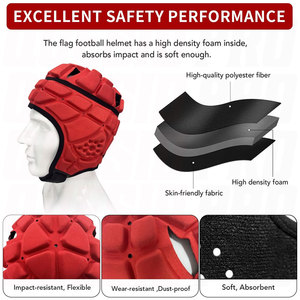 Casque de football américain souple 7v7 rembourré – Protections de tête de rugby pour jeunes, enfants et adultes – Prix de gros – Vêtements de sport - Product Image 5