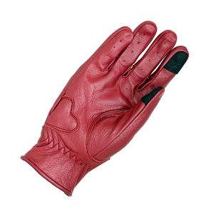 Gants de course à moto en cuir de chèvre véritable, couleur rouge, confortables, durables, coutures renforcées, gants de moto - Product Image 6