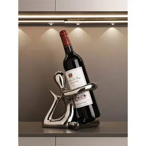 Handmade Metal Bottle Display Stand Artistic <b>Iron</b> Home DecorModern Metal Waterproof 5L Wine Holder Boat Shape Decorative Bottle - Product Image 1