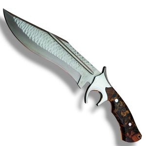 Couteaux Bowie classiques avec lame fixe polie et poignée en bois confortable pour les excursions en camping, équipement de plein air - Product Image 4