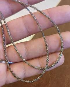 Cuentas de Diamante Natural Facetadas en Forma de Rondelle, 2 mm, 15 Pulgadas, Calidad AAA, para Fabricación de Joyería, Venta al Por Mayor - Product Image 3