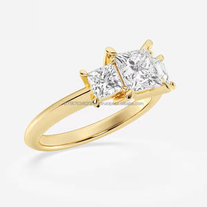 Diamante de princesa de corte brillante de grado GIA de origen ético para bodas y fiestas brillantez cortado por expertos con certificado IGI - Product Image 2
