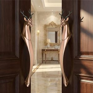 Poignée de meuble en bronze en forme de cerf, design traditionnel, pour quincaillerie de porte de salon - Product Image 4