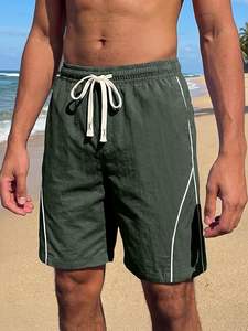 Pantalones Cortos Casuales para Hombre, de Secado Rápido, Cintura Elástica con Cordón, Ligeros, para Deporte o Playa - Product Image 4