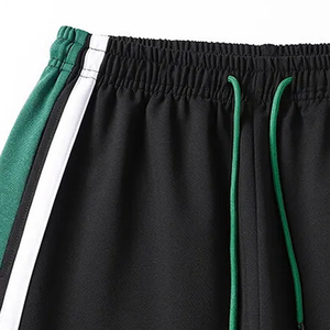 Survêtement unisexe noir et vert à blocs de couleur, manches longues, fermeture éclair, poches latérales, respirant, style sportif, pour l'automne - Product Image 5