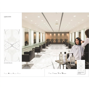 Dalles en pierre frittée Vistaar Siena Marble 1200x2400mm résistantes aux acides pour comptoirs de cuisine de luxe, murs, halls et extérieurs - Product Image 2