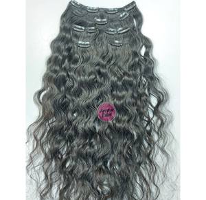 Extensions de cheveux humains naturels bouclés, bruts, Remy, à clipser, de donneur unique, origine Inde, en lots complets, 120g, Arrow Exim, vente en gros - Product Image 2