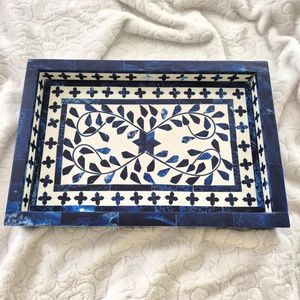 Bone Mosaic Tray Bone Inlay Coffee <b>Table</b> Tray Bone Inlay <b>Vanity</b> Tray Luxury Bone Inlay Tray - Product Image 2
