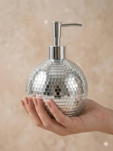 Luxury Crystal Decorative Round <b>Soap</b> <b>Holder</b> Elegant Vanity Accessory Ideal for Bathroom Home and Special Occasions From India - Product Image 2