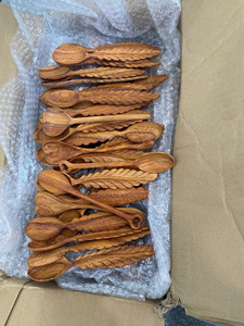 Wooden Leaf Spoon Coffee Mixing Wooden for Kitchen Home Restaurant Dining <b>Table</b> Parties by 99 Gold Data - Product Image 5