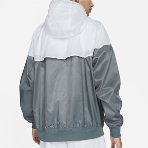 Veste coupe-vent à capuche pour homme de qualité supérieure, fermeture éclair, respirante, tissu polyester/nylon écologique, service OEM, pour l'extérieur - Product Image 4