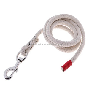 Corde de trelage pour cheval en nylon tressée à la main de haute qualité, conçue sur mesure avec mousqueton en laiton nickelé - Product Image 5