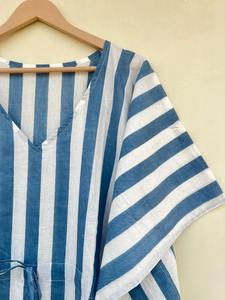 Vestido Kaftán Informal de Verano con Estampado Floral Tropical, sin Mangas, de Algodón, para Mujer, Ropa de Playa, Estilo Asia Pacífico - Product Image 4