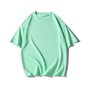 เสื้อยืดโอเวอร์ไซส์สไตล์สตรีทสั่งทำขายส่งสำหรับผู้ชาย ไซส์พลัส แขนสั้น สกรีนโลโก้ ไหล่ตก ผ้าฝ้ายถัก 100% - Product Image 3