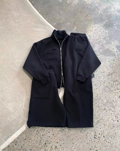 Vente chaude sur mesure OEM ODM Ensemble de survêtement de sport d'hiver 2 pièces pour hommes 100% coton lourd pour la course à pied et le jogging - Product Image 1