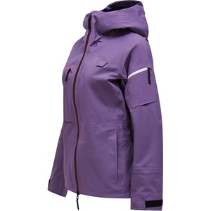 Chaqueta de esquí morada para mujer, impermeable, transpirable, a prueba de viento, aislada, abrigo de invierno para exteriores con capucha, resistente al viento, tipo hardshell. - Product Image 3