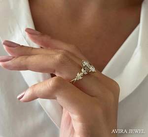 Anillo Exclusivo de Diamante Ovalado de 1 Quilate, Color E/F, Creado en Laboratorio, Oro Blanco de 14k, Claridad VVS, Sin Níquel ni Plomo - Product Image 2