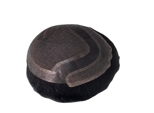 Taz Hair <b>Mens</b> Toupee 100% Human Hair <b>Wig</b> Raw Density 60%-150% Remy Indian Hair Pcs Waterproof Soft Deep Wave - Product Image 2