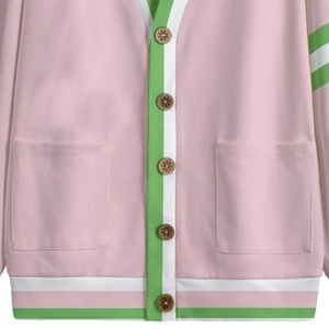 Latest Custom Logos Design On Unisex Cardigans Sweaters Embroidered Letters For Sorority & Fraternity & Colleges & Universities - Product Image 5