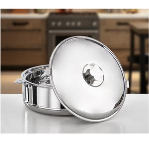 Olla de Acero Inoxidable Plateada de Alta Demanda para Chef, con Tapa y Acabado Brillante, Plato Decorativo para Restaurante - Product Image 6