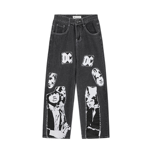 Jean baggy mi-long pour homme de haute qualité, personnalisé, élastique, léger, extensible, élégant, décontracté, grande taille, en denim confortable - Product Image 1