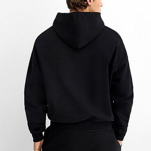 Sudadera con Capucha para Hombre, Color Borgoña, Corte Holgado, Tejido de Algodón, Transpirable, con Estampado Puff, Estilo Casual para Otoño - Product Image 6
