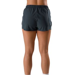 Shorts de course légers gris foncé pour femmes, séchage rapide, respirants, pour la gym, l'entraînement, le fitness, avec poches latérales - Product Image 2